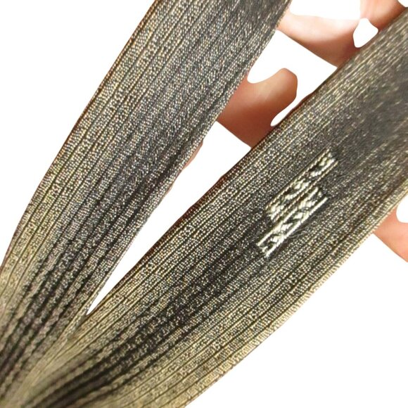 Vintage Corsair Acetate Brown & Gold Striped Tie For Brown And Tan Suits - Picture 3 of 4